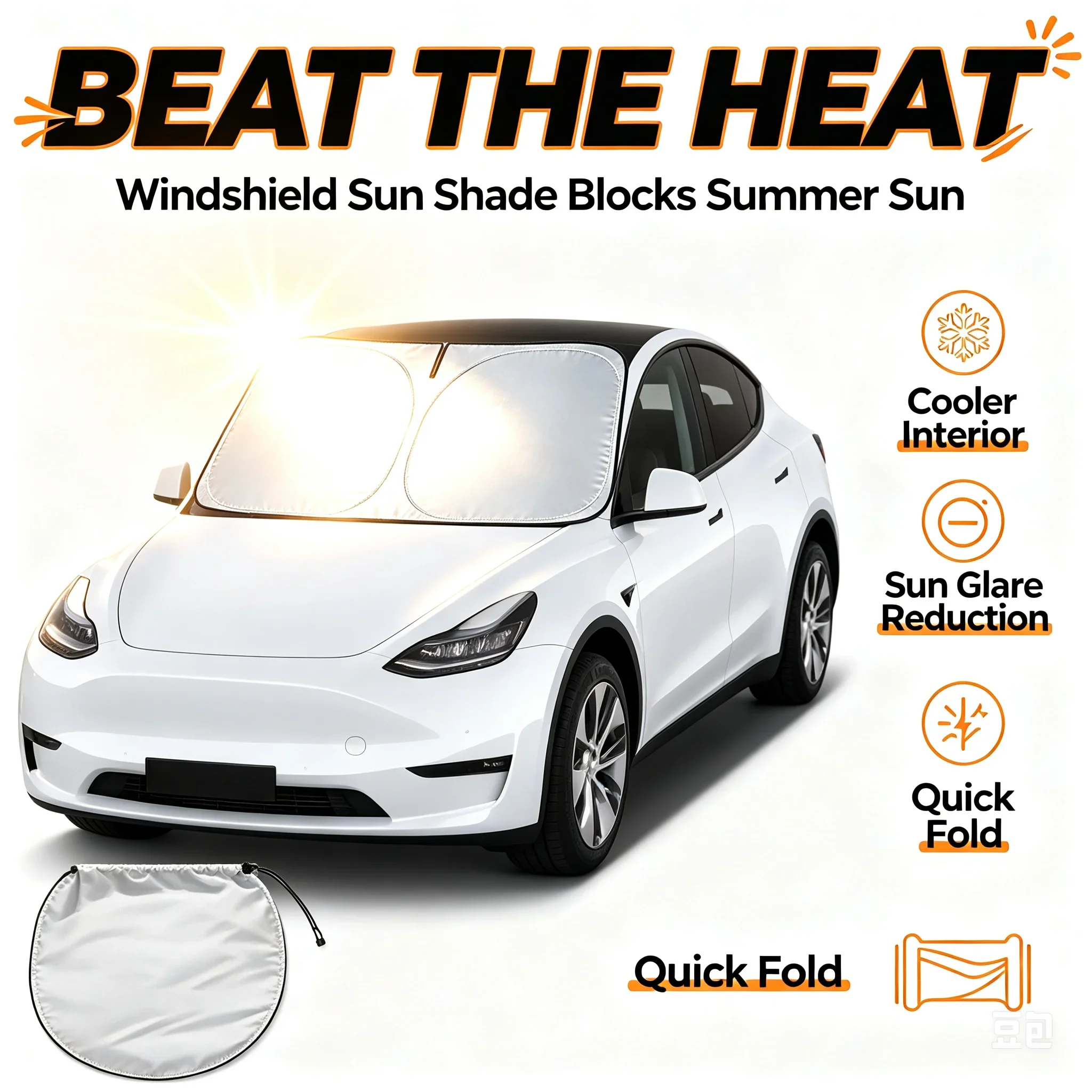 واقي شمس قابل للطي للزجاج الأم - مراجعة Windshield Sun Shade وسعره